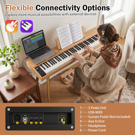 Costzon 88-Key Digital Piano for Beginners & Home Use