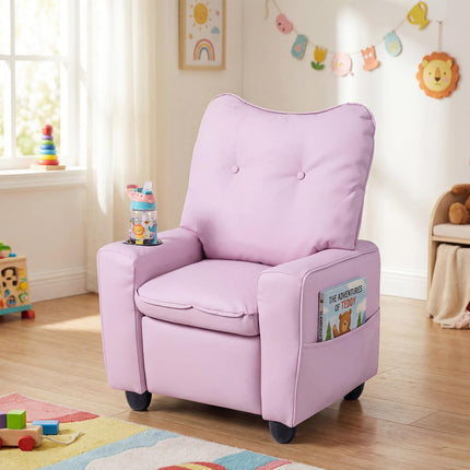 Costzon Kids Recliner Chair with Cup Holder 2 Storage Pockets
