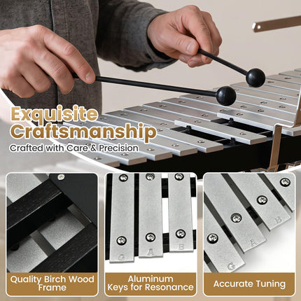 Costzon 32 Notes Glockenspiel | Xylophone Percussion Instrument for Beginners