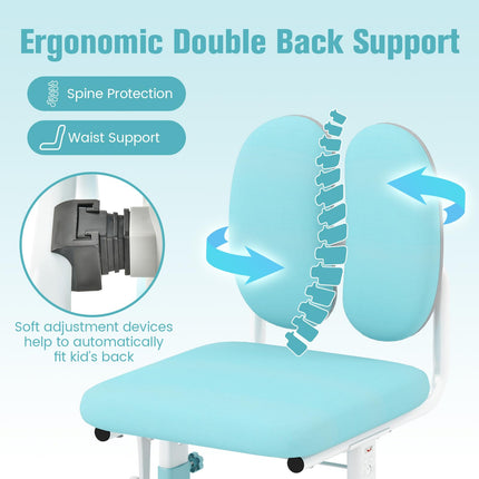 Costzon Kids Desk Chair, Height-Adjustable Student Study Chair w/Double Back Support, Breathable Mesh Seat Cushion