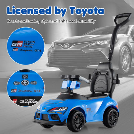 Costzon 3 in 1 Toyota Licensed Push Car for Toddlers | Foot-to-Floor Kids Ride On Toys