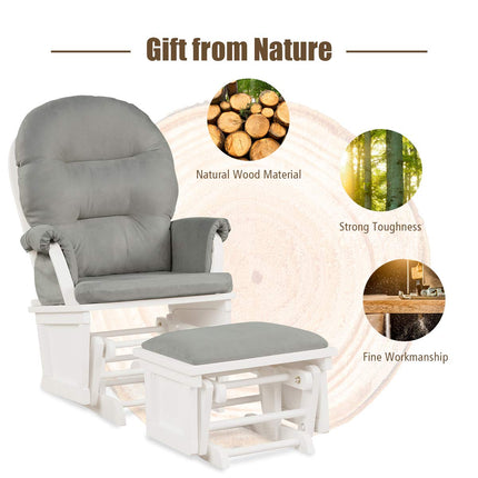 Costzon Baby Glider and Ottoman Cushion Set