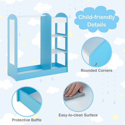 Kids Dress up Storage with Mirror - Costzon