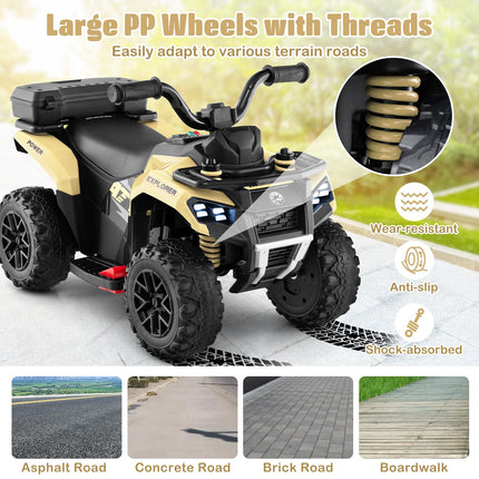 Costzon Kids ATV 6V Four Wheeler Quad Electric Vehicle with Spray Function
