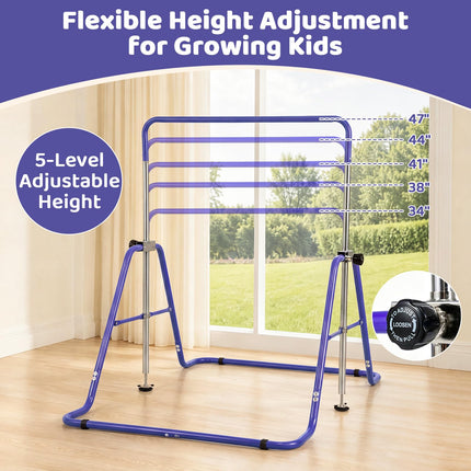 Costzon Expandable Gymnastics Training Bar, Folding Gymnastics Bar