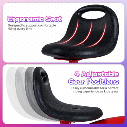 BABY JOY Toddler Tricycle Baby Bike with Glowing Wheels