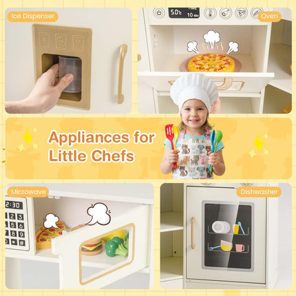 Costzon Kids Wooden Toy Kitchen Playset