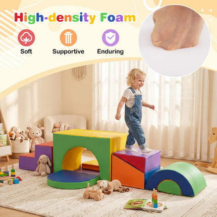 Costzon 7 Pieces Toddler Climbing Toys Indoor Foam Climbing Blocks