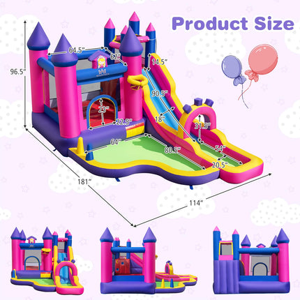 Costzon Inflatable Outdoor Kids Water House Castle