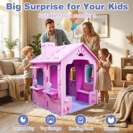 Costzon Playhouse EVA Foam Kids Indoor Cottage Playground