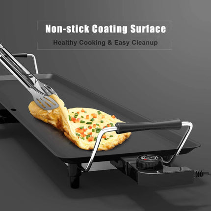 Costzon 35" Electric Griddle Teppanyaki Grill, Nonstick Extra Large Cooking Plate for Pancake Barbecue