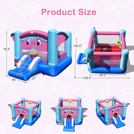 Costzon Inflatable Bounce House, 3-in-1 Bouncy House for Kids