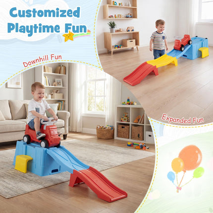 Costzon Expandable Up & Down Kids Roller Coaster with Storage Box