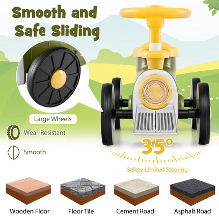 Costzon Ride On Push Car Retro Kids Riding Toy with Steering Wheel