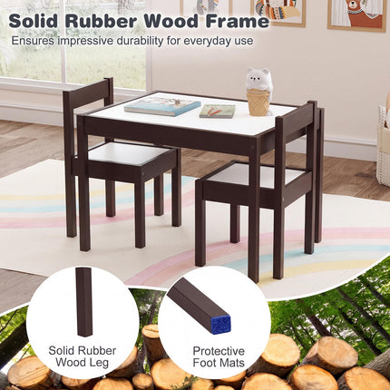 Costzon Kids Table and Chairs with Graffiti Top
