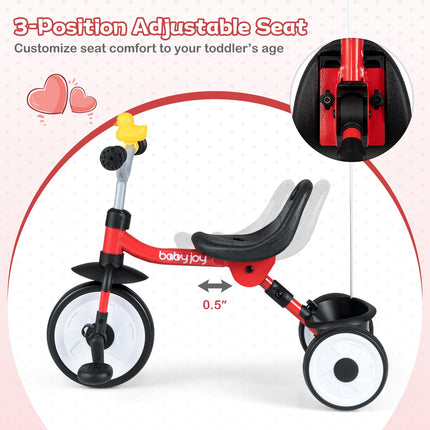 Costzon Toddler Bike Folding Kids Tricycle w/Glowing Wheels