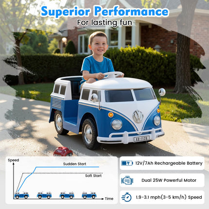 Costzon Ride On Car 12V Licensed Volkswagen Kids Car Bus