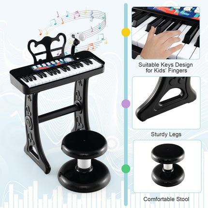 Costzon Kids Piano, 37 Key Piano Toy Keyboard w/ Microphone