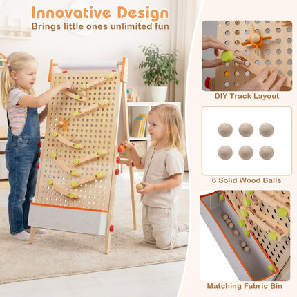 Costzon 4-in-1 Easel for Kids Double-Sided Chalkboard
