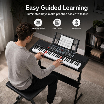 Costzon 61 Key Keyboard Piano | Portable Digital Piano Musical Instrument for Beginners