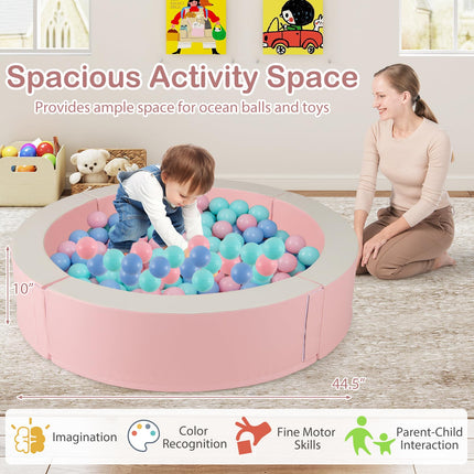 Costzon Ball Pit, Detachable Foam Pool for Toddlers or Dogs with 50 Colorful Ocean Balls