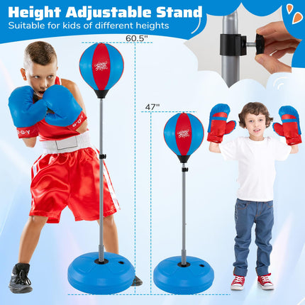 Costzon Punching Bag for Kids Boxing Bag Set Toy with Height Adjustable Stand