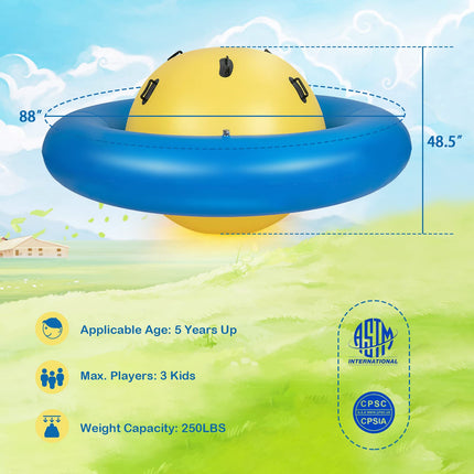 Costzon Giant Inflatable Dome Rocker Bouncer, Blow Up Rocking Ball Playground