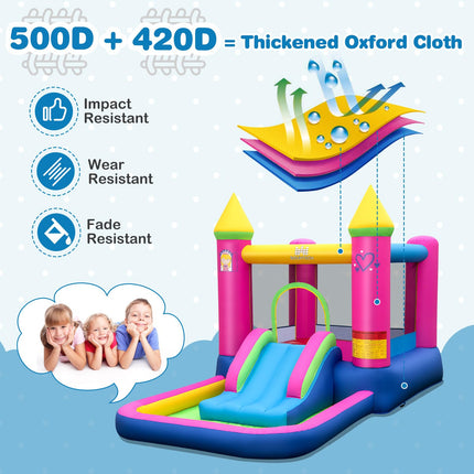 BOUNTECH Inflatable Bounce House with Ball Pit Princess Bouncy House for Kids