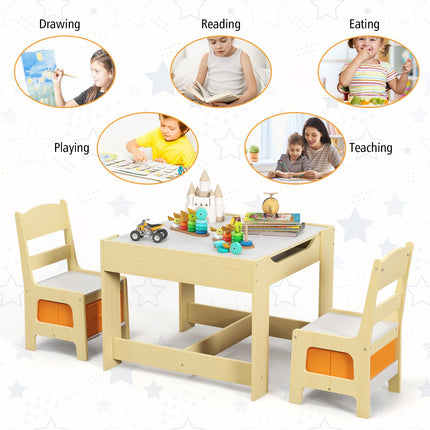 Costzon 3 in 1 Wooden Activity Table with Storage Drawer