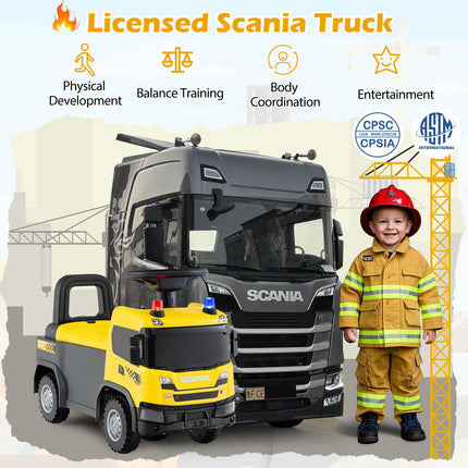 Costzon Ride On Push Car Licensed Scania Construction Vehicle for Toddlers