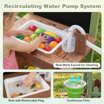 Costzon Outdoor Mud Farm Playset for Kids