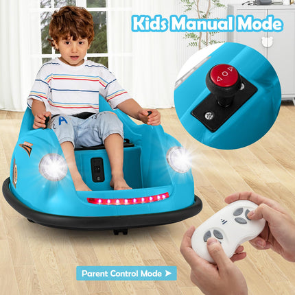 Costzon Bumper Car for Toddler, 12V Electric Kids Ride on Bumper Car with Remote Control, Battery Powered Baby Bumping Toy Gift