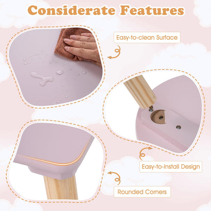 Costzon Kids Wooden Toddler Desk Set for Classroom Daycare Home