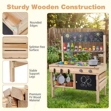 Costzon Mud Kitchen w/Stoves for Kids