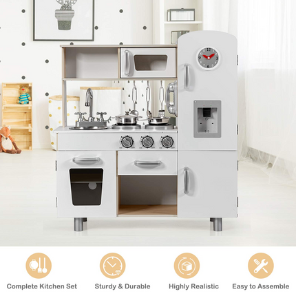 Wooden Pretend Cooking Playset  - Costzon