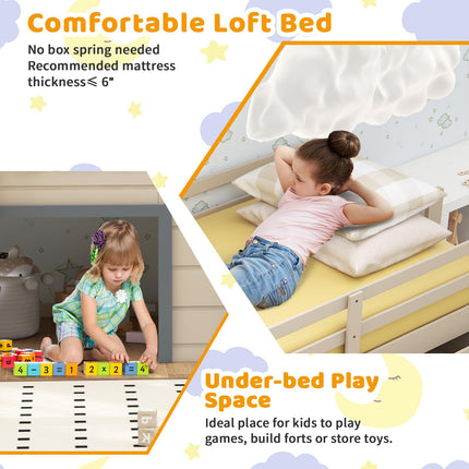 Twin Low Loft Bed - Costzon