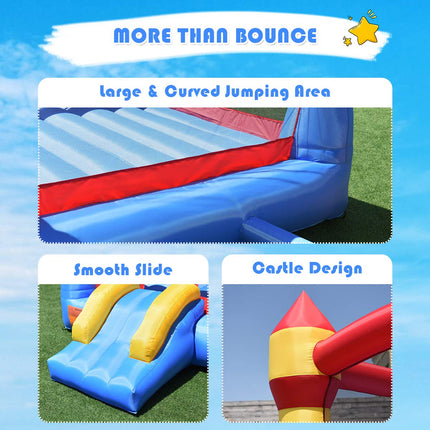 Costzon Inflatable Bounce House Castle Jumper Slide Mesh Walls