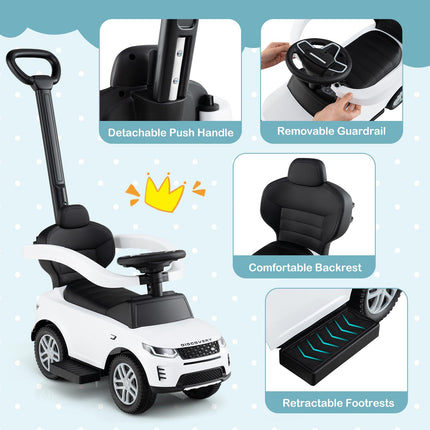 Costzon Push Car for Toddlers 3 in 1 Land Rover Discovery Stroller Sliding Walking Car