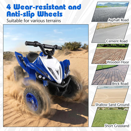 Costzon Kids ATV 12V 4-Wheeler Quad Electric Vehicle