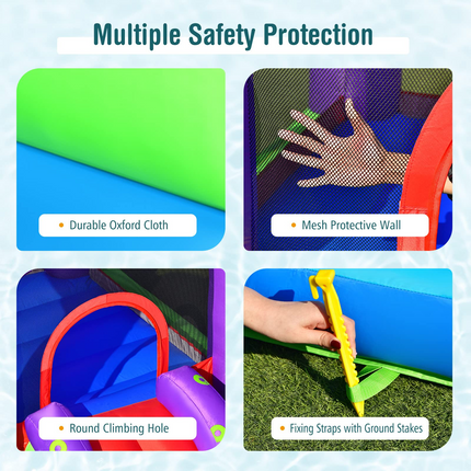 Costzon Inflatable Water Slide, 6 in 1 Kids Water Slide Jumping Bouncer Castle