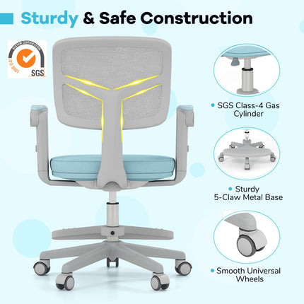 Costzon Kids Desk Chair Student Ergonomic Computer Chair with Wheels