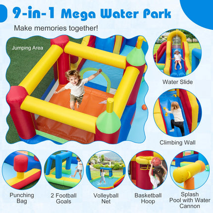 BOUNTECH 9-in-1 Inflatable Water Slide