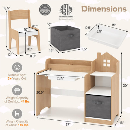 Costzon Kids Desk and Chair Set