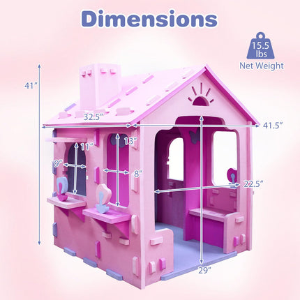 Costzon Playhouse EVA Foam Kids Indoor Cottage Playground