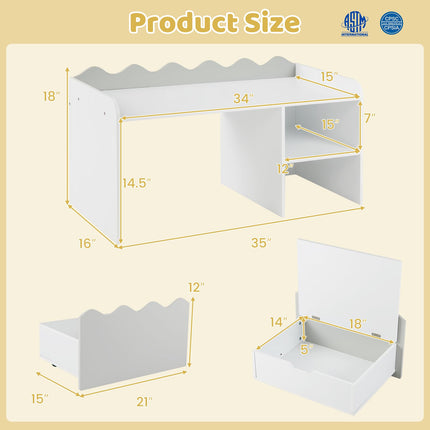 Costzon Kids Bookshelf Toy Storage