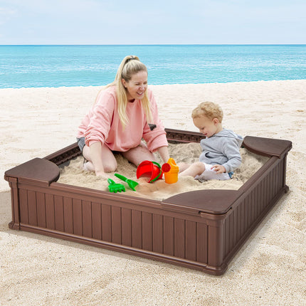 Costzon Kids Sandbox with Cover