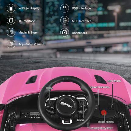 Costzon Ride on Car, 12V Licensed Jaguar F-Type SVR Battery Powered Ride on Toy w/Remote Control