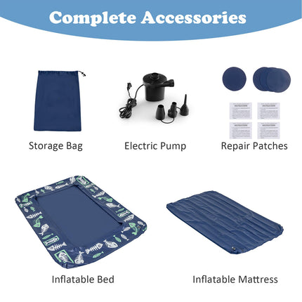 Costzon Inflatable Toddler Travel Bed, Kids Air Mattress Set w/Electric Pump