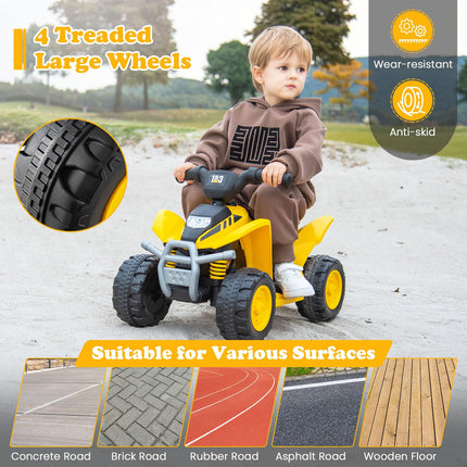 Costzon Kids ATV 6V CAT Licensed Four Wheeler Quad Car Toy with LED Headlight