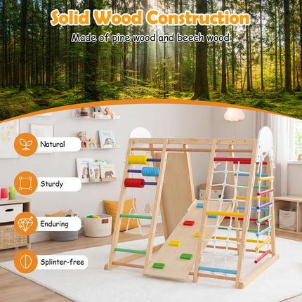 Costzon Indoor Playground, 8-in-1 Foldable Indoor Jungle Gym for Kids